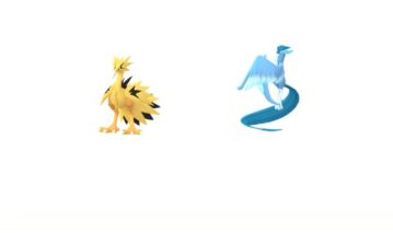 Duas aves de galar shiny (zapdos e articuno)