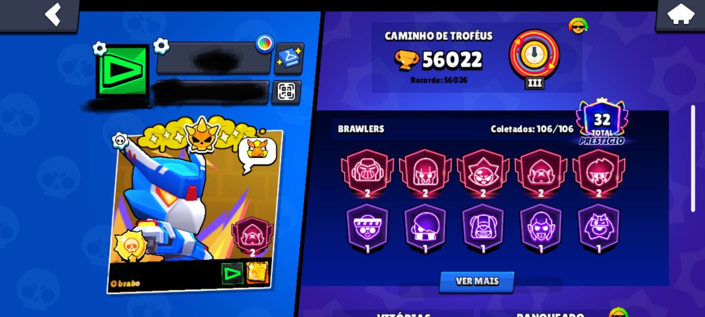 CONTA DE BRAWL STARS A CONTA ESTÁ COM 10% DE DESCONTO!!