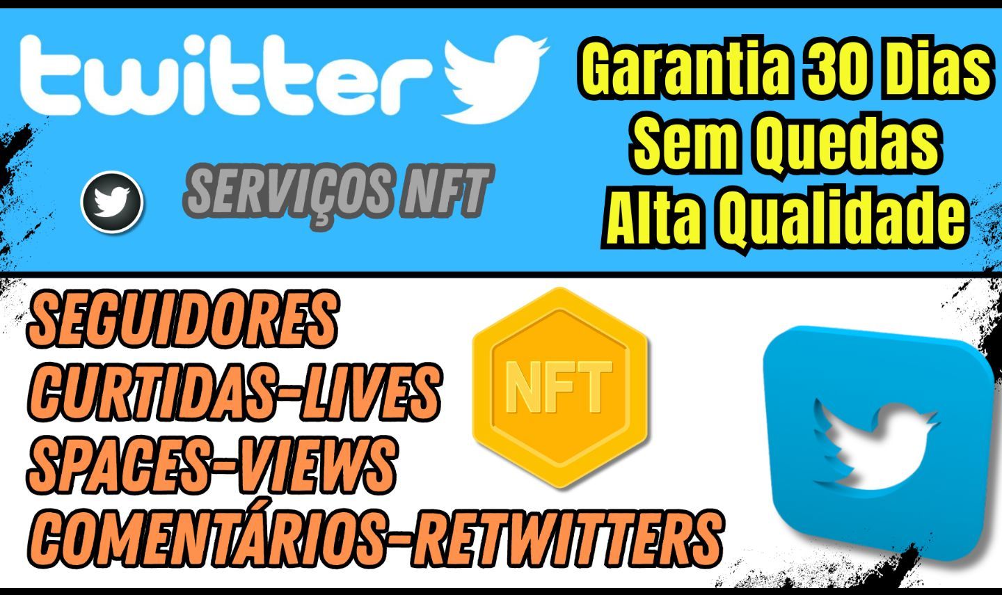 Twitter SEGUIDORES BRASILEIROS, views e comentários Personal Br, Cliques, impres