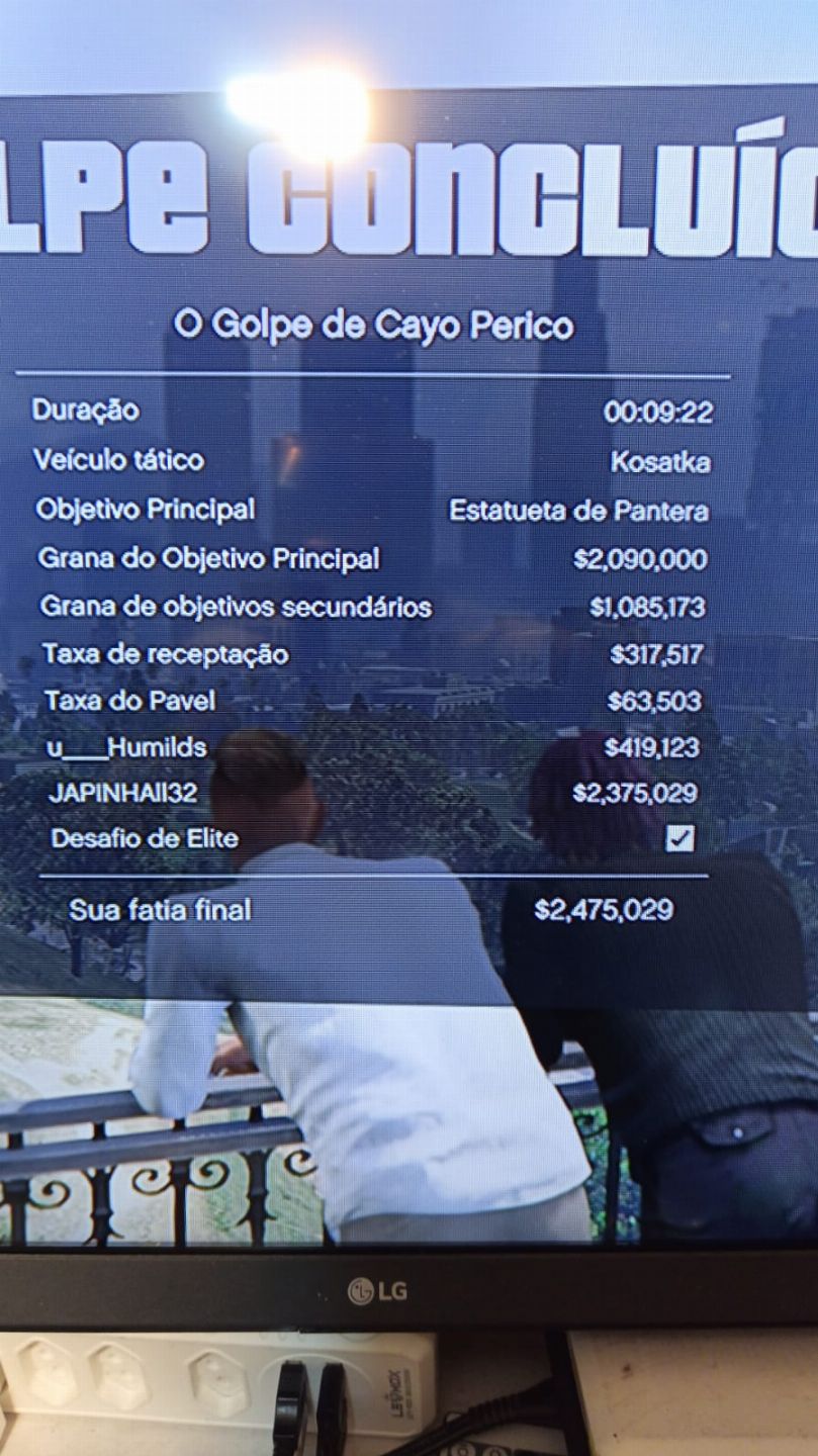 Upagens de conta GTA ONLINE, através do golpe Cayo Périco PS4 & PS5