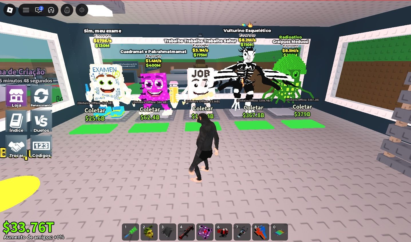 Conta evoluida Steal a Brainrot ( Roube um Brainrot )