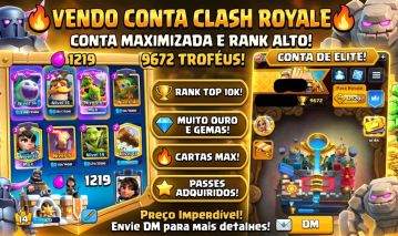 CONTA CLASH ROYALE 9.672 TROFÉUS | 7 ANOS DE CONTA