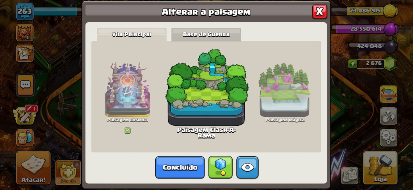 CV18 FULL RARO SKINS E PAISAGEM