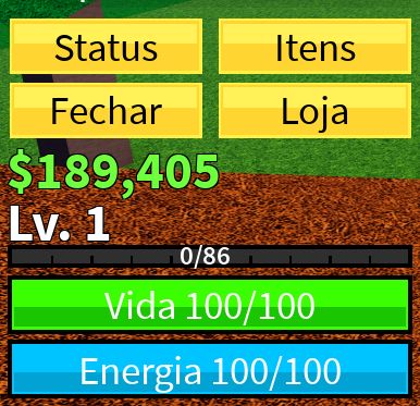 CONTA ROBLOX - BLOX FRUIT LV 01 - BRABA - COMECE COM FRUTA BOA E ESTILO DE LUTA