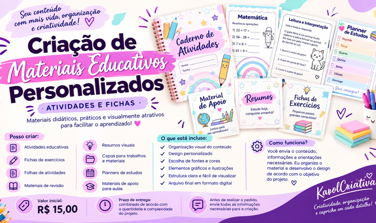Criação de Materiais Educativos Personalizados | Atividades e Fichas