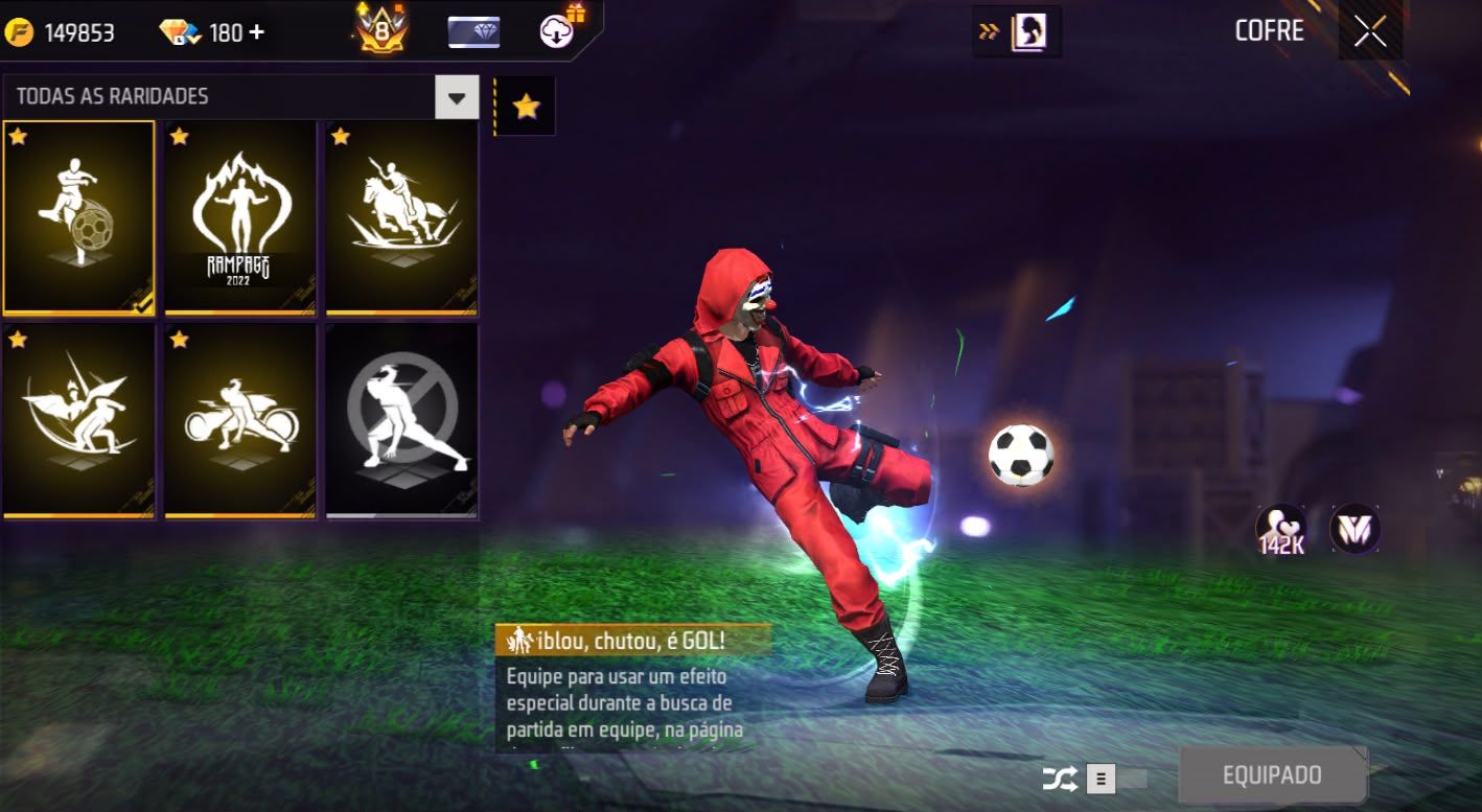 Conta free fire gemada com 5 angelicais, 5 evolutivas, 750+ peitorais, prime 8