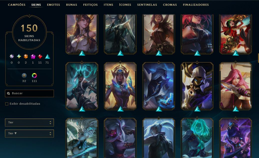 CONTA ESMERALDA 2018 - EX DIAMOND - DADOS DE CRIAÇÃO - 154 SKINS - 111 CROMAS
