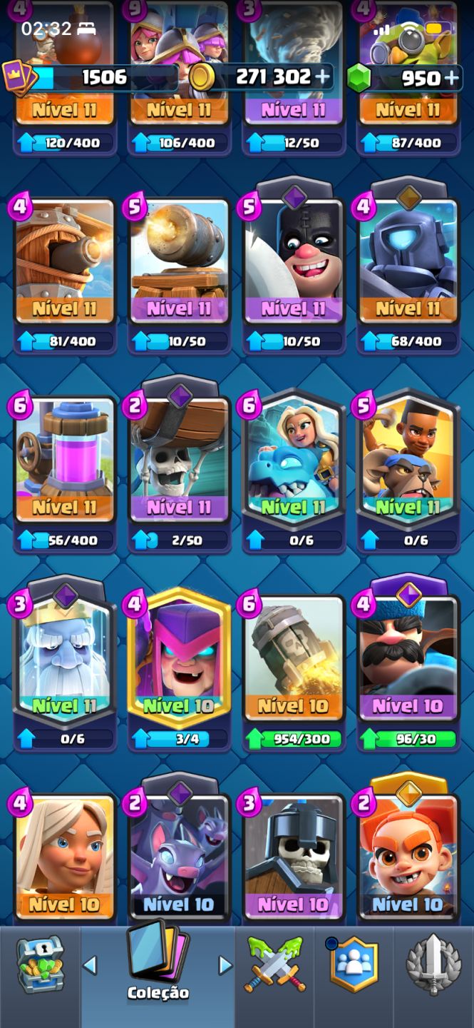 Conta Clash Royale 9 anos | 9.898 troféus | Arena 24 | Coleção avançada