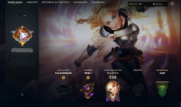 Conta Unraked Lvl 118 Único dono da conta Skins: DJ Sona; Ahri KDA Prestígio