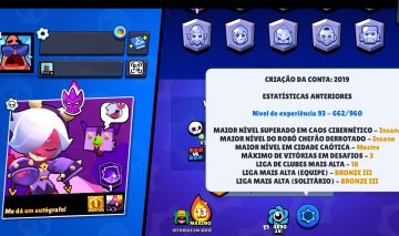 Conta Brawl Stars 2019 | Colette Trixie | Wattson Paladino Robô (Ler Descrição)