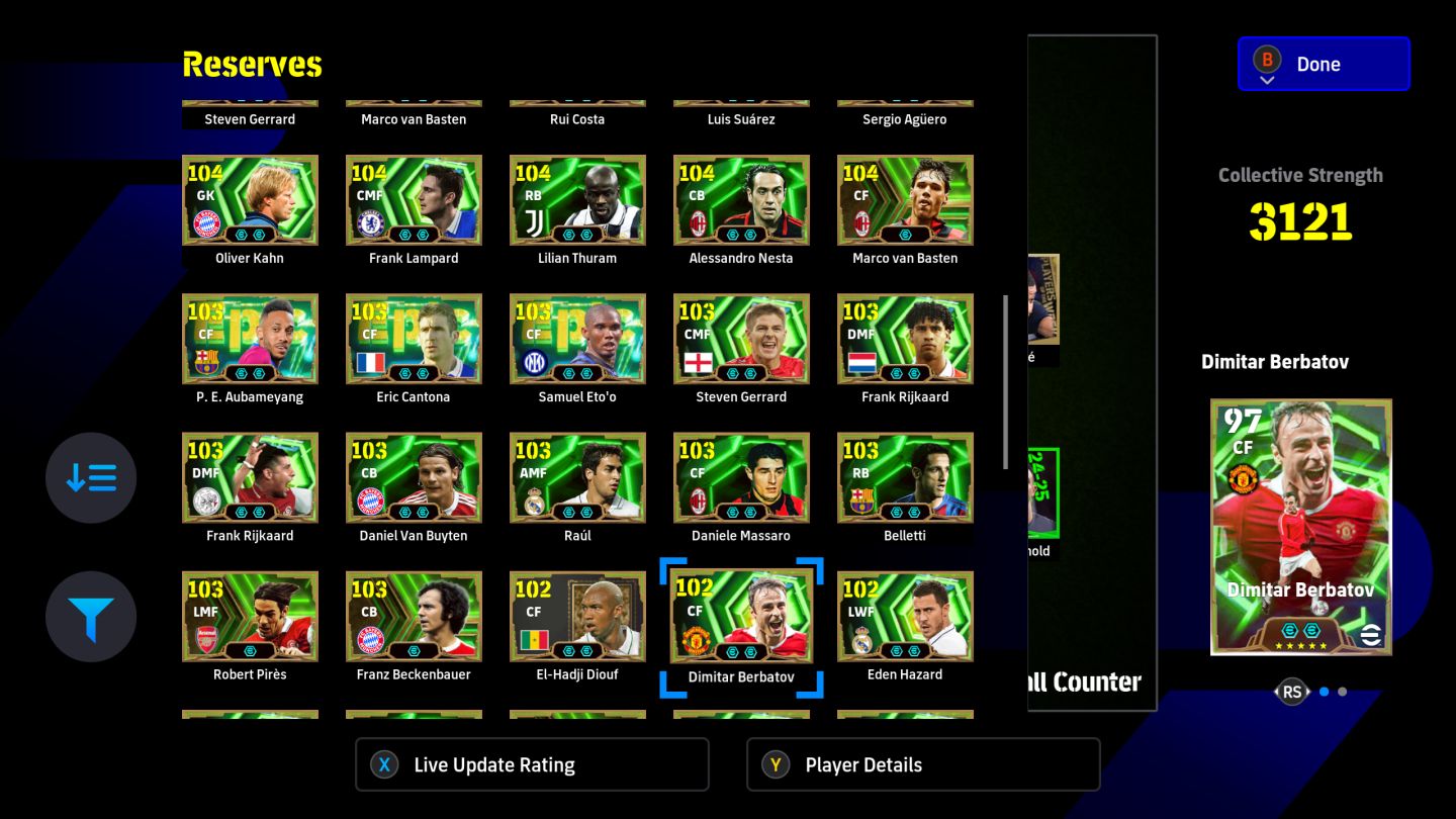 Conta Efootball Xbox / Pc Microsoft - 3307 - 6 Bigtime + 73 Épicos + 50 Showtime