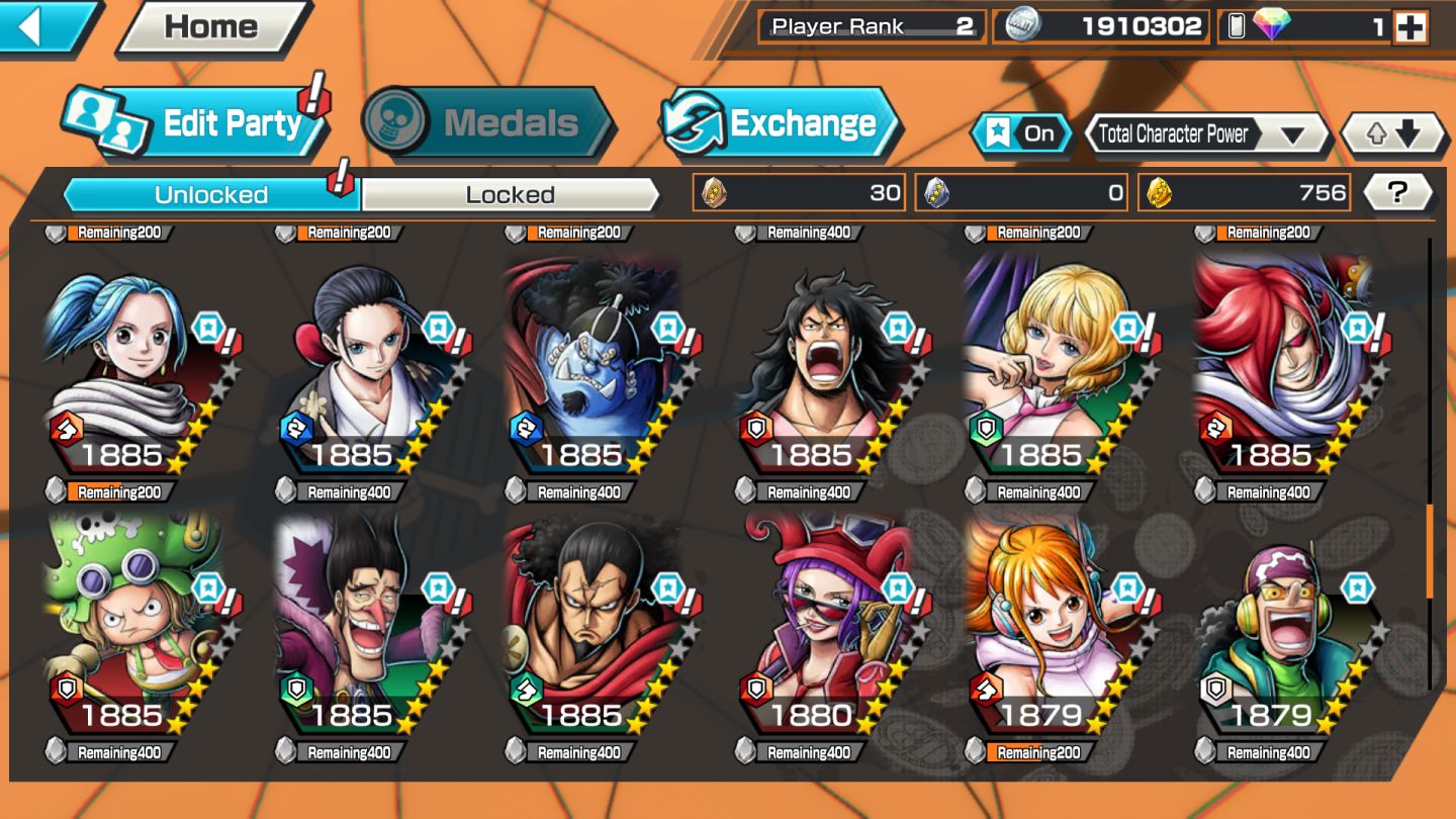 Conta com 2 EX + 750 frags dourados