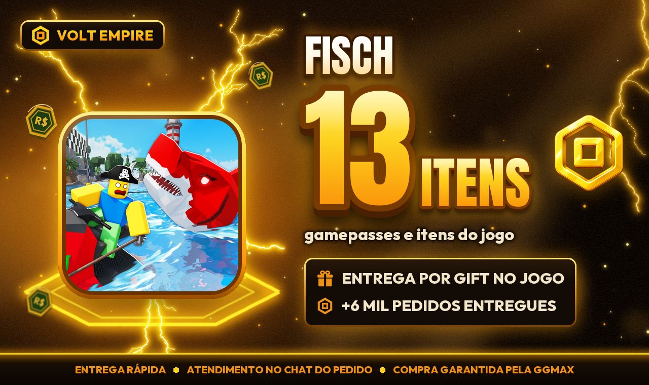 Fisch | Gamepasses e Itens por Gift | Entrega Rápida