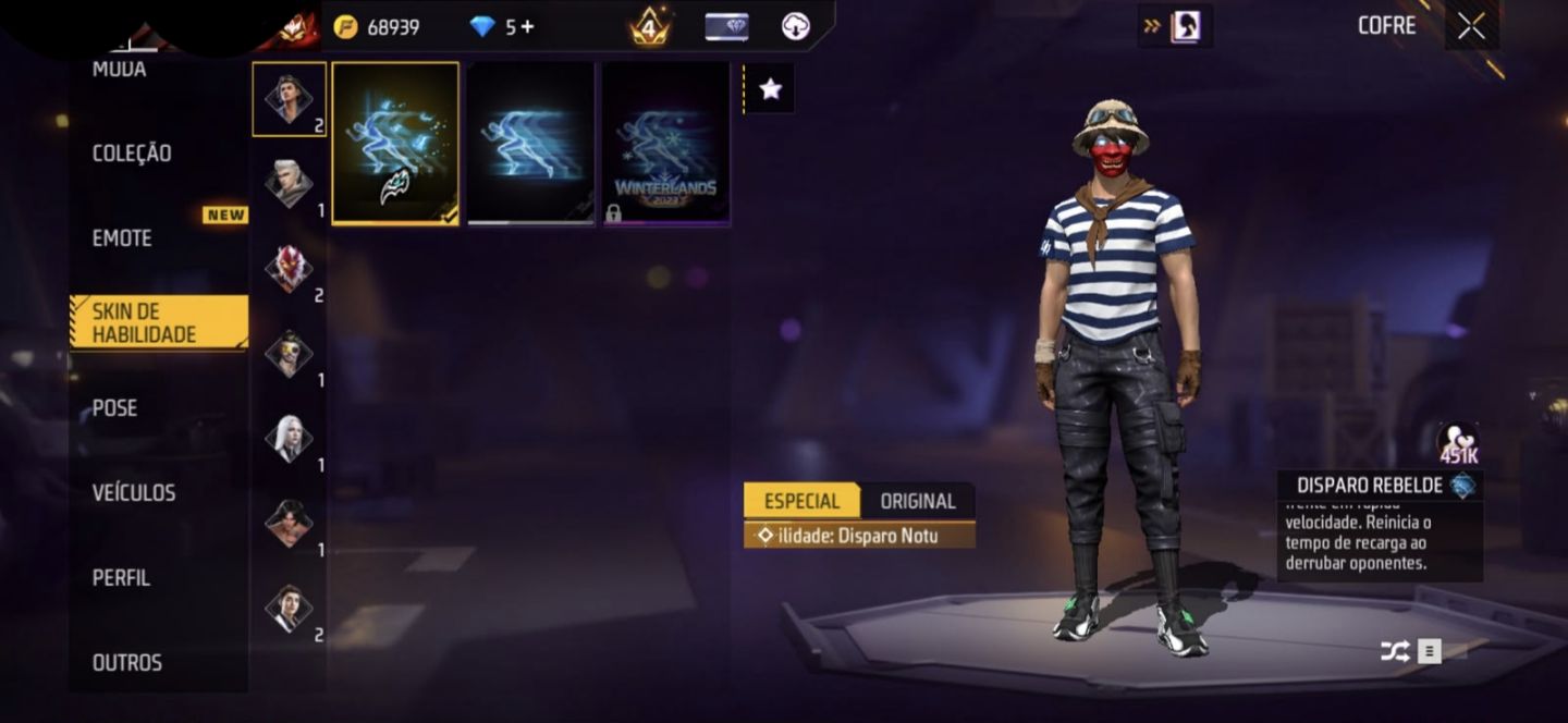 Conta de free fire gemada com angelical