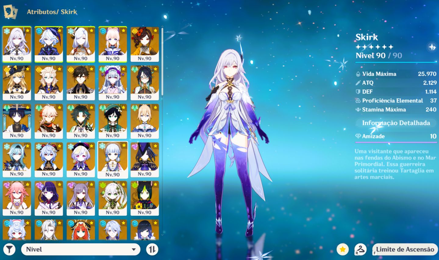 CONTA AR60 END GAME RARA, COM VÁRIOS PERSONAGENS T5
