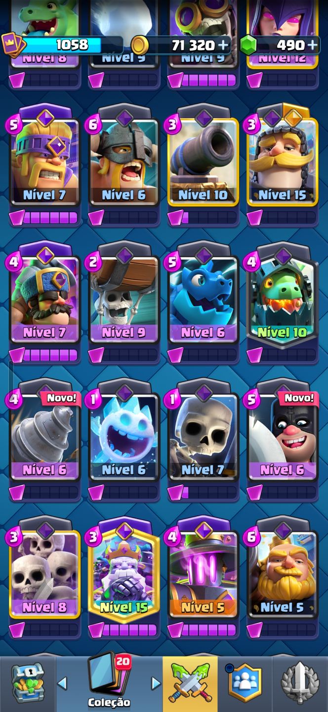 Clash Royale deck bridge spawn quase todo lvl 16 + 12k de troféus e muito mais