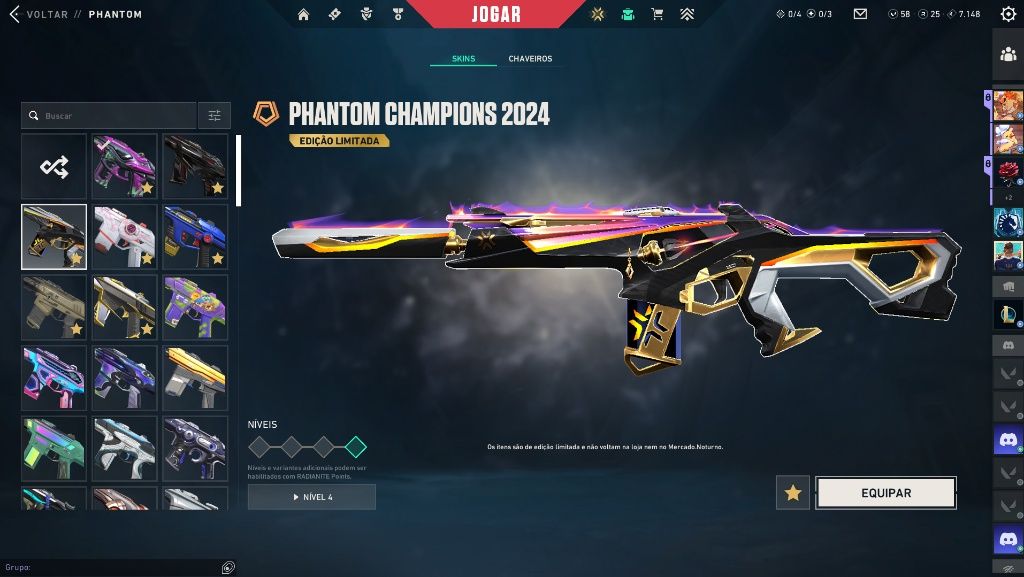 CONTA VALORANT R$ 5.6K GASTOS | CHAMPIONS 23/24/25 | FACAS, VANDALS E MAIS