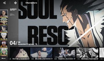 Conta Bleach Soul Resonance lv 63 ZarakiB4, team Gin e mais