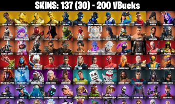 Conta Fortnite com Travis Scott | LEVI AXE | Gold MIDAS e 137 Skins
