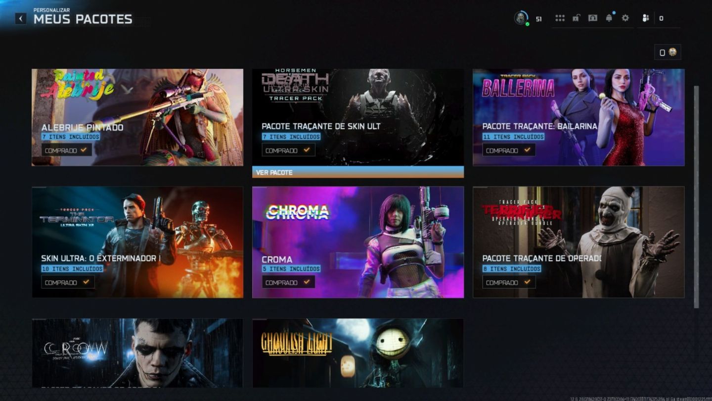 T800/ BAILARINA/ ART TERRIFIER/ CORVO/ MICHAEL MYERS/ CONTA TRYHARD E RARA