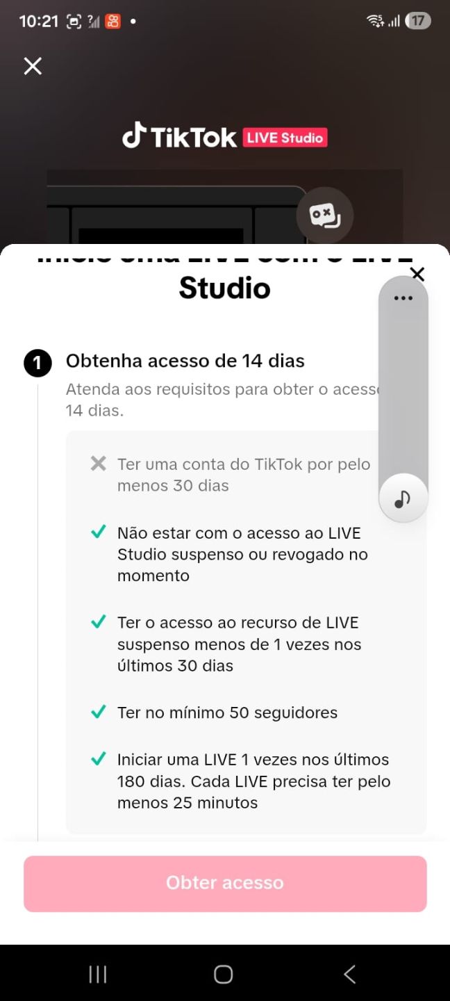 CONTA TIK TOK COM ESTÚDIO LIV DISPONÍVEL (QUALIDADE+ALTO ENGAJAMENTO)