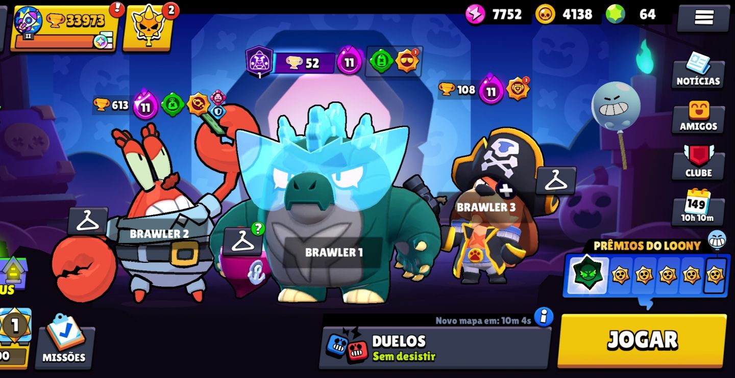 Conta brawl stars todos os brawlers 108/108