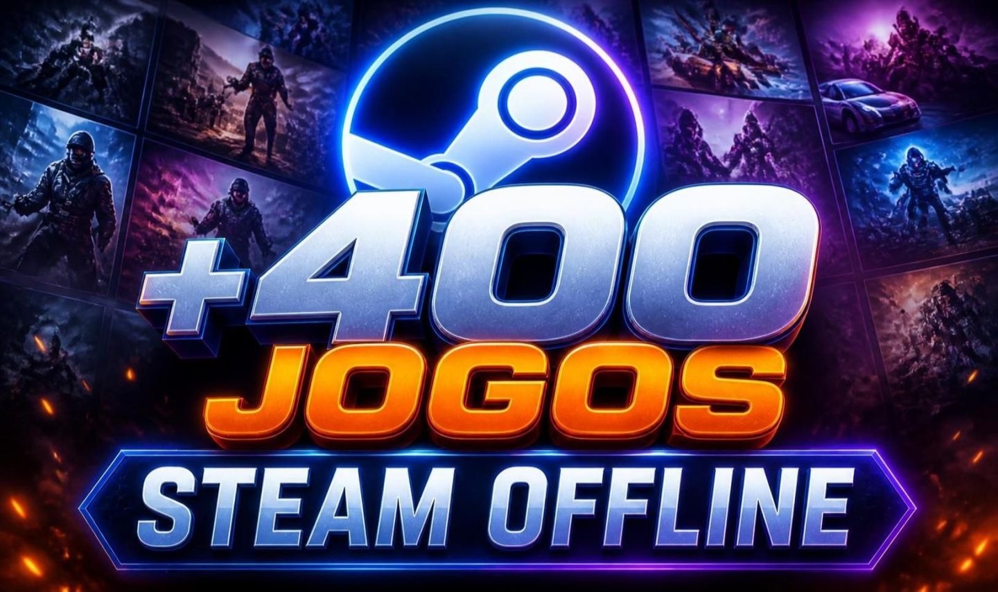 MEGA BIBLIOTECA STEAM: +400 Jogos Premium (Offline)