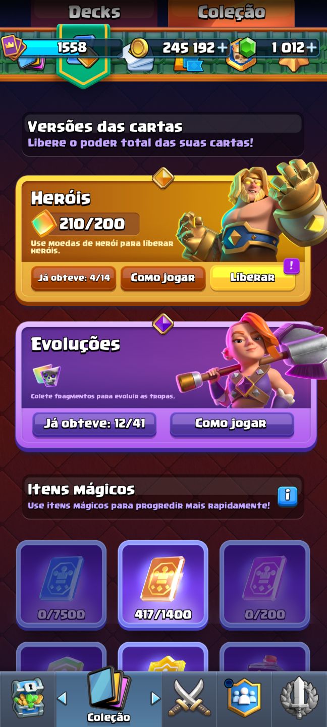 CONTA CLASH ROYALE