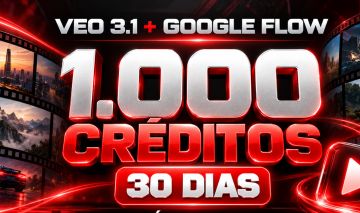 VEO 3.1 + GOOGLE FLOW + 1000 CRÉDITOS PARA CRIAR VÍDEOS IA + 30 DIAS | SEU GMAIL