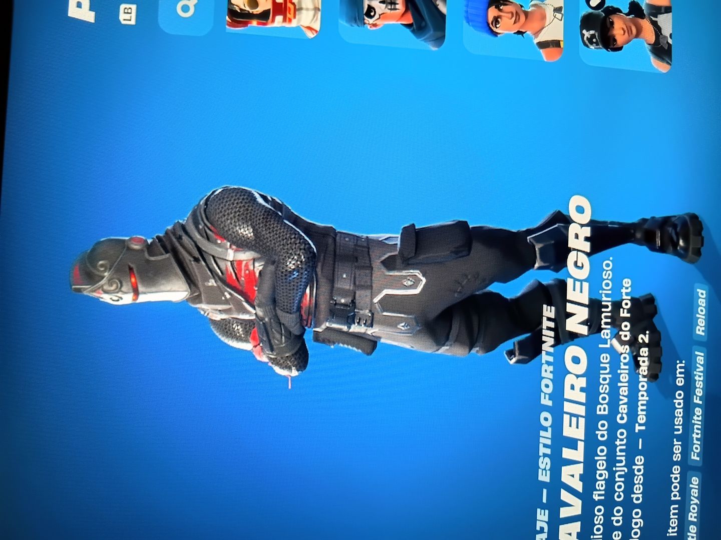 Conta Fortnite Rara com Cavaleiro negro season 2