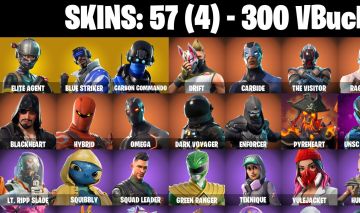 57 skins | Elite Agent agente de elite omega ragnarok 300 vbucks