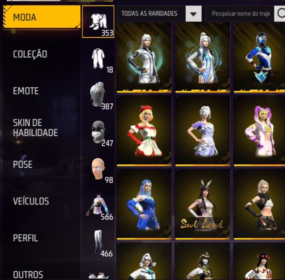Conta Free fire (PRIME 7)