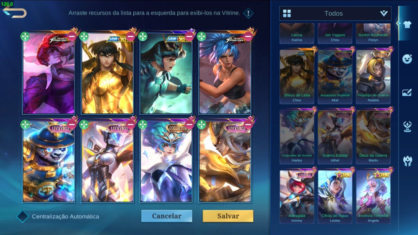 Conta main chou barata com kof chou cdz collector harley etc winrate positivo