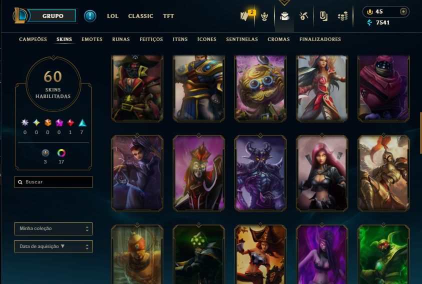 CONTA LOL Diamante 3 - 60 Skins - Lvl 79