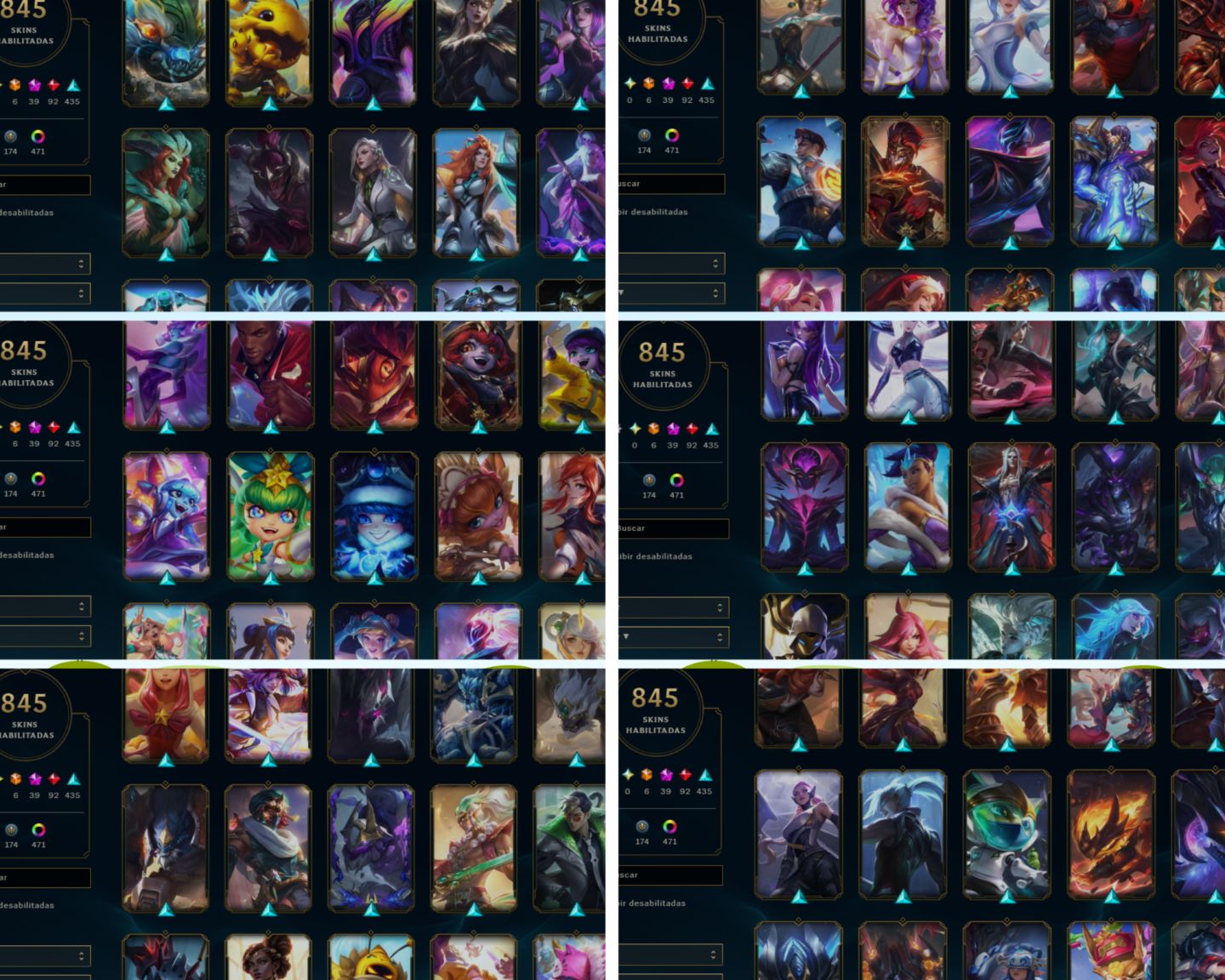 CONTA LOL/TFT-845 SKINS-10 CHIBIS/VALORANT-Pack Kuronami +de 17000R$ gasto!