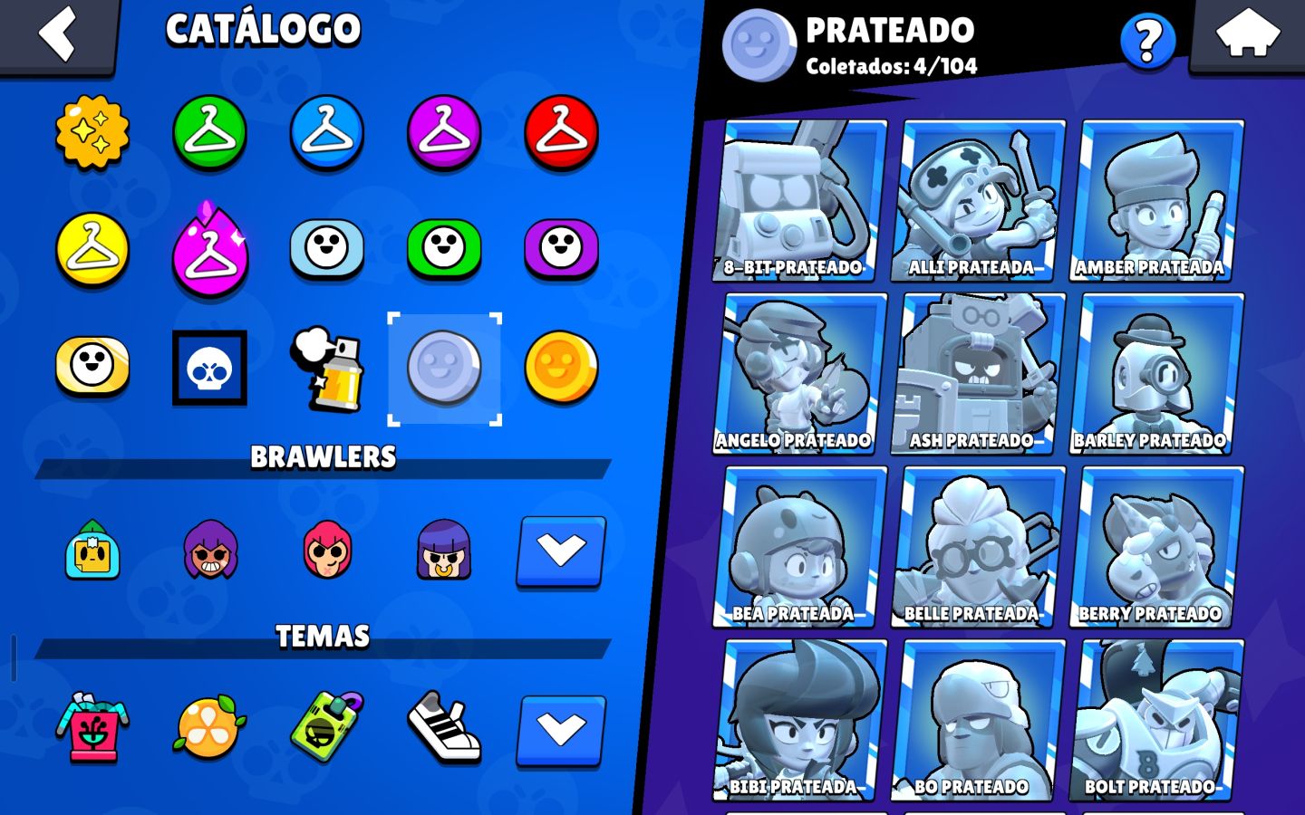 Conta full brawl stars, 6 mestres, +100k troféu, 5 skin ouro, shelly estelar