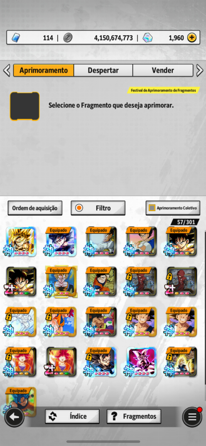 Conta Dragon Ball Legends - Grande Acervo de Personagens SP e Ultras