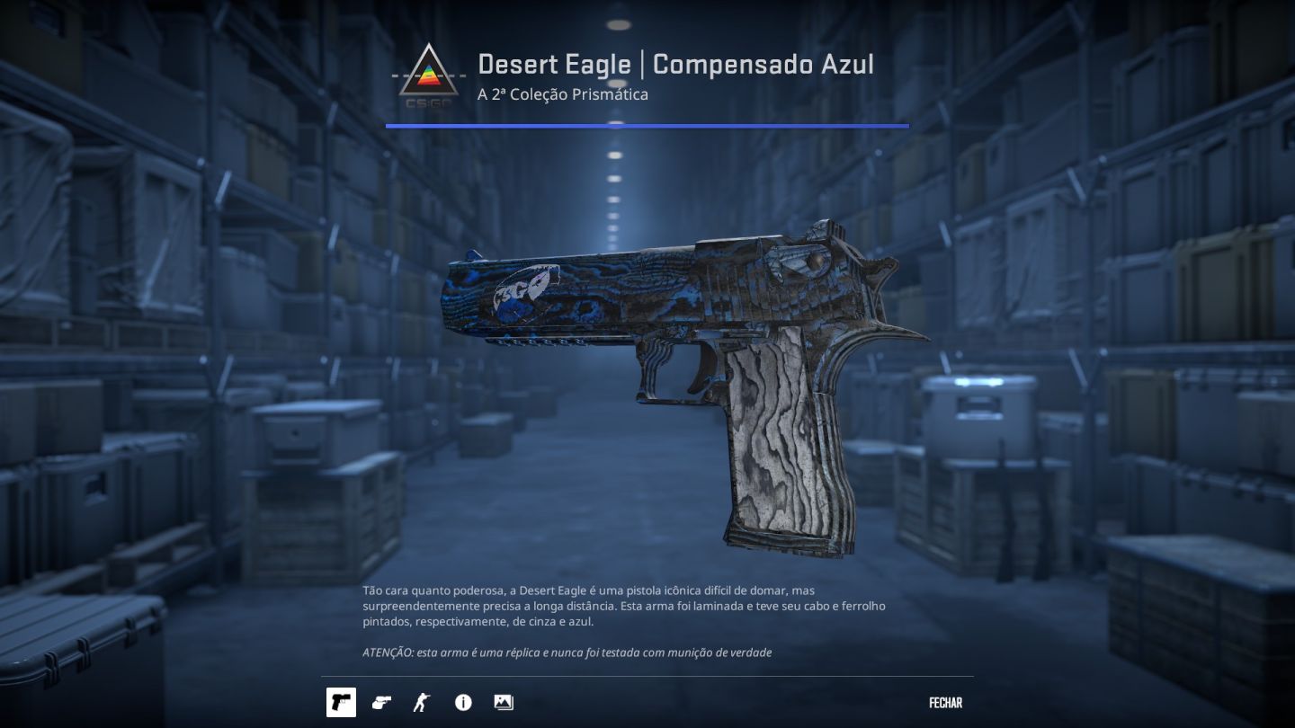 KIT AZUL CS GO (AK47, M4A4, LUVA, DEAGLE, AND AWP