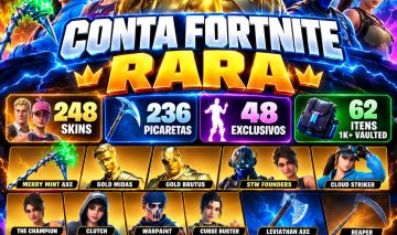 CONTA FORTNITE RARA | 248 SKINS | EXCLUSIVOS | MERRY MINT AXE | STW FUNDADOR