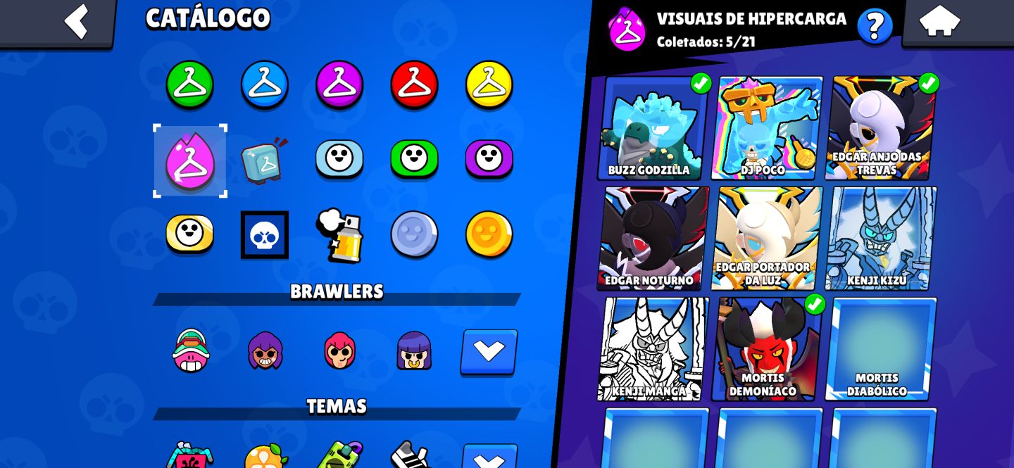 Conta Brawl Stars de 2019 + várias skin