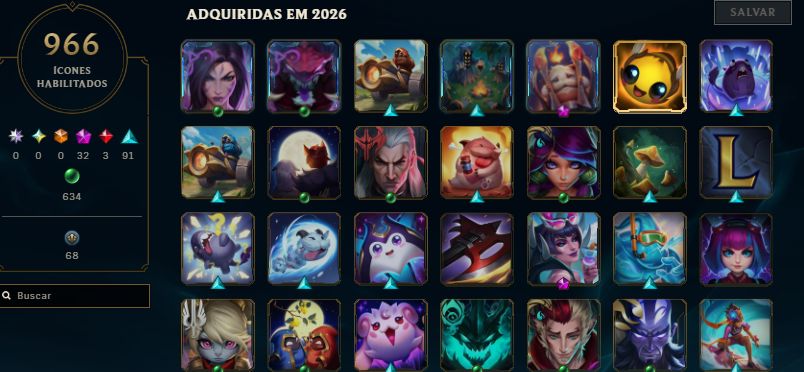 CONTA LOL NIVEL 1185