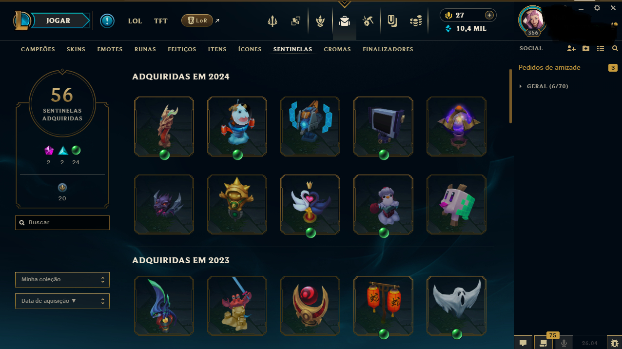 Conta League of legends, lol, mais de 10 anos, dono original