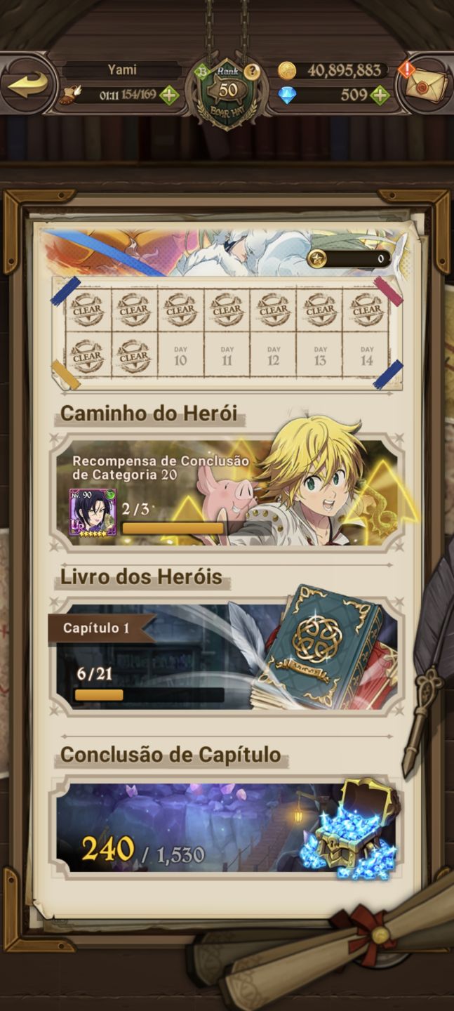 Conta com Meliodas Nêmesis 3/6 e Odin