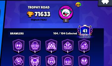 Conta Brawl stars 70k+ 104/104 Skins raras e esclusivas
