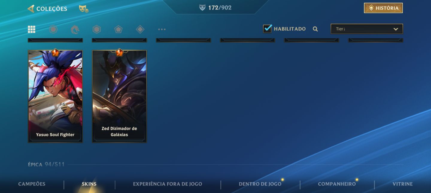 Conta lol wild Rift DESAFIANTE Com várias skins gacha