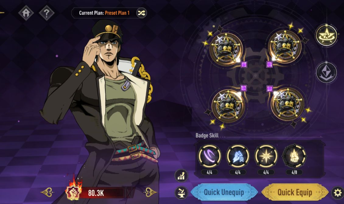 JOJO: GS Conta full endgame com todos os emblemas jotaroSC6S6 e giorno