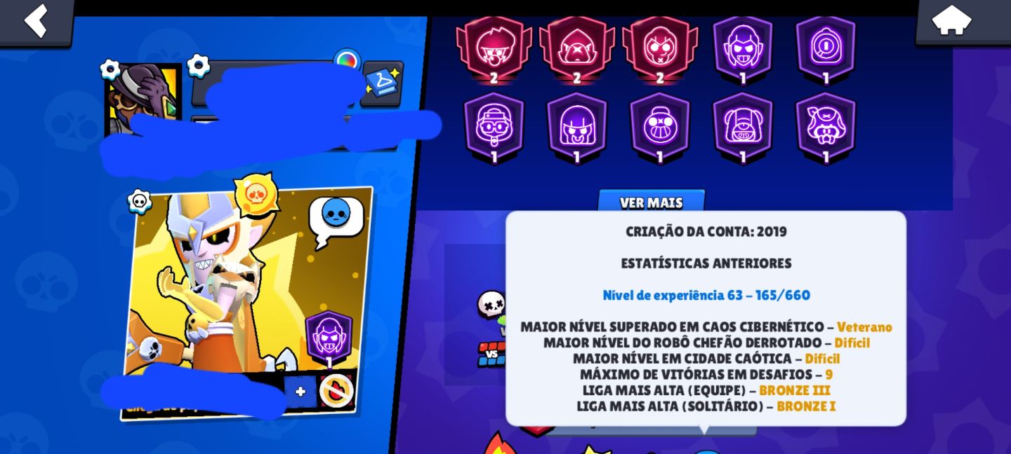 CONTA END GAME BRAWL STARS - 62K+ TROFÉUS (TODOS OS BRAWLERS + SKINS RARAS) D
