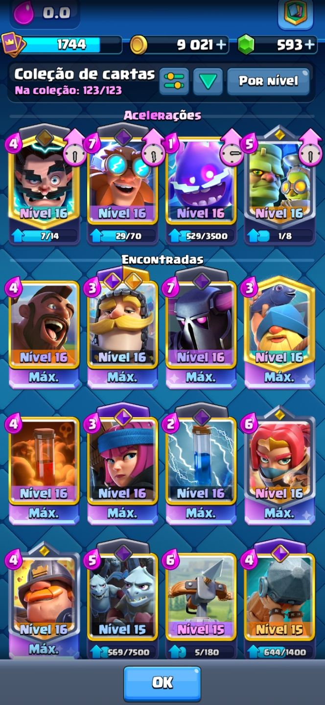 Conta clash royale 13k troféus, 10 anos de jogo , rainha level máximo