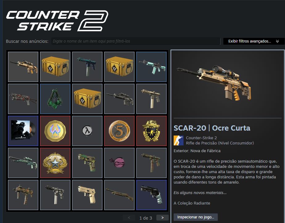 Conta CS2 com PRIME e 5 medalhas.