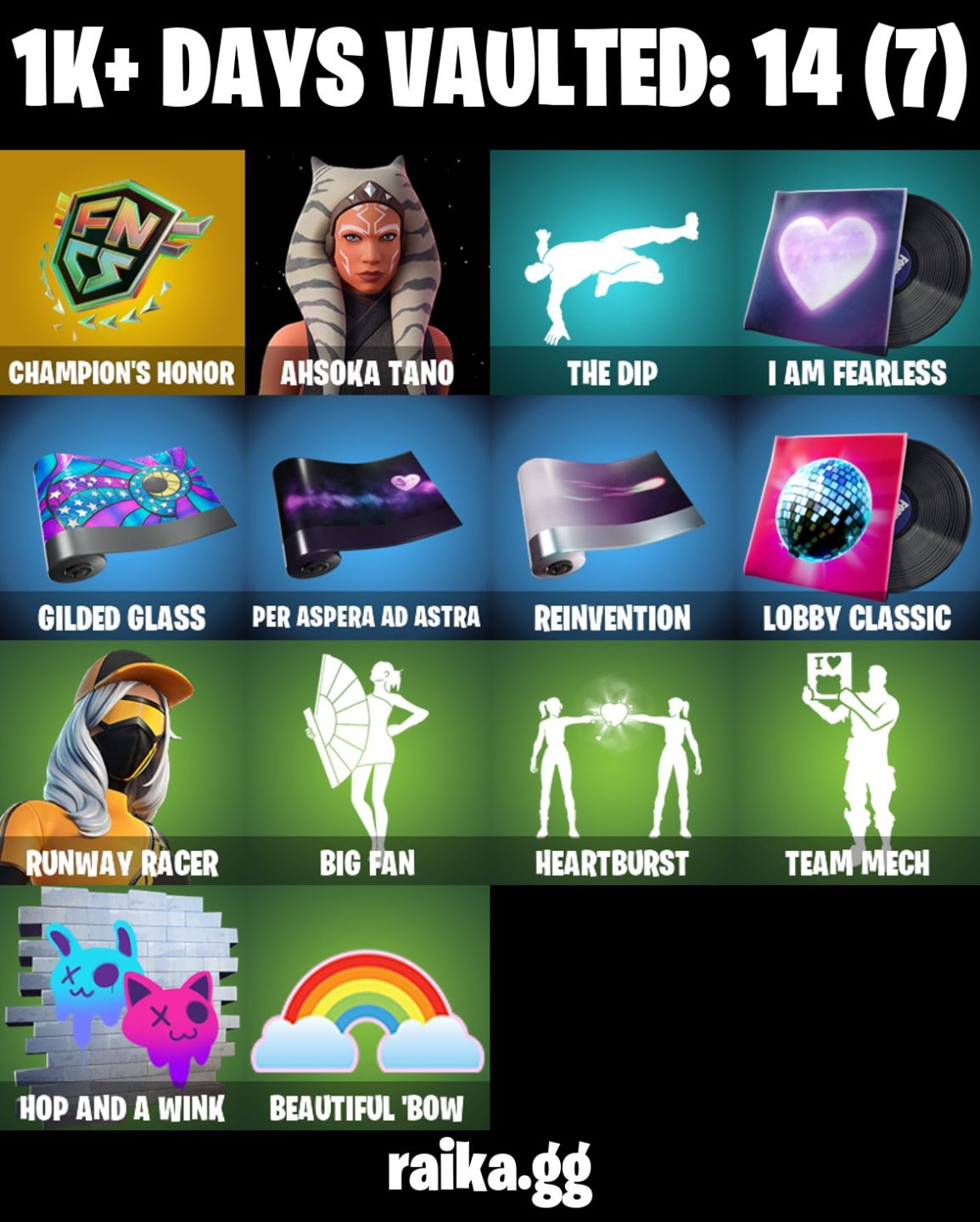 191 Skins - Emma frost, Peter Griffin, Robin, Nisha, Foice, Midnight Scythe